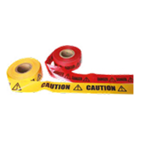 Printed Warning Tapes, Customizable Safety Barrier Tape with Bold Hazard Warning Text, Durable PVC Tape for Industrial and Construction Site Safety